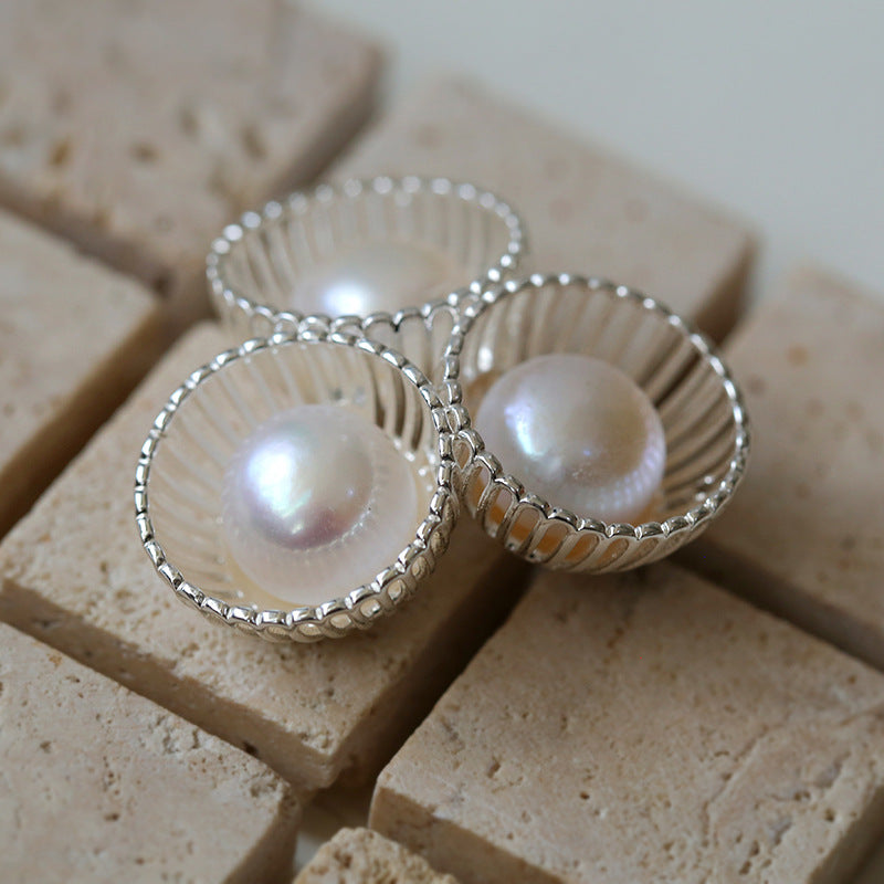 Radiant Bloom Pearl Studs