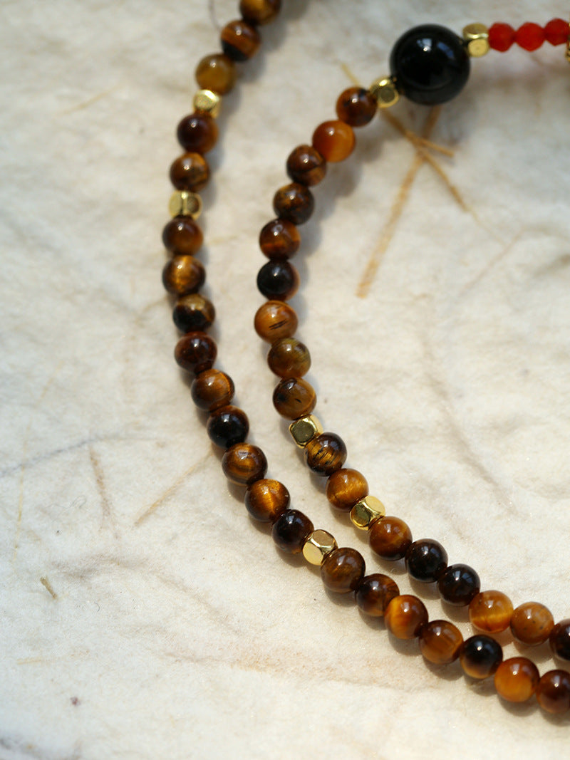 Elephant Agate Beaded Necklace