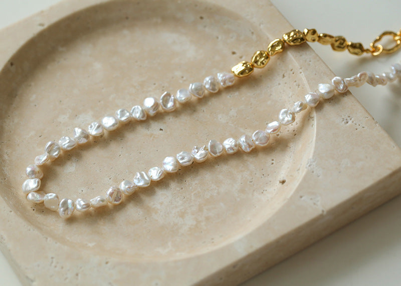 Petal Link Baroque Pearl Necklace