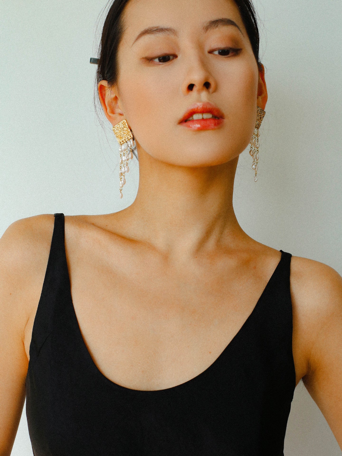Molten Grace Pearl Tassel Earrings