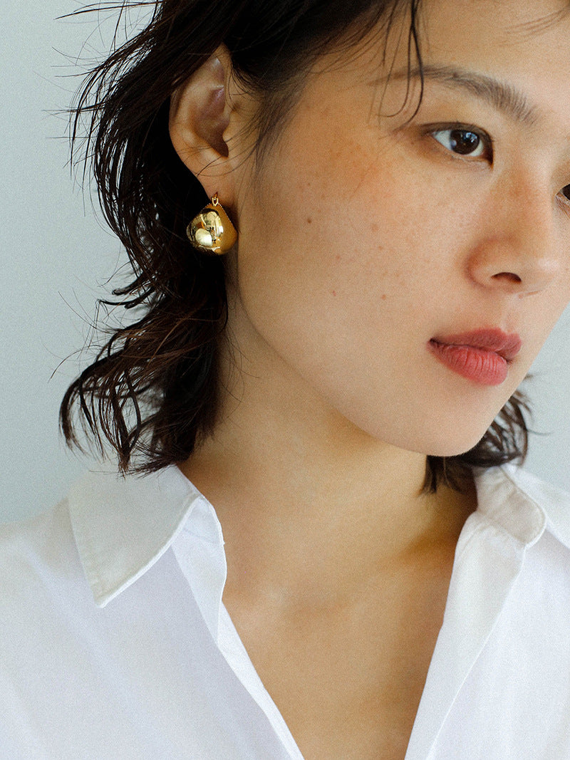 Halo Bell Dome Hoop Earrings