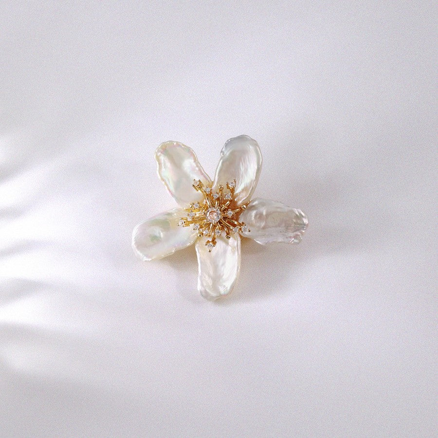 Baroque Blossom Pearl Brooch