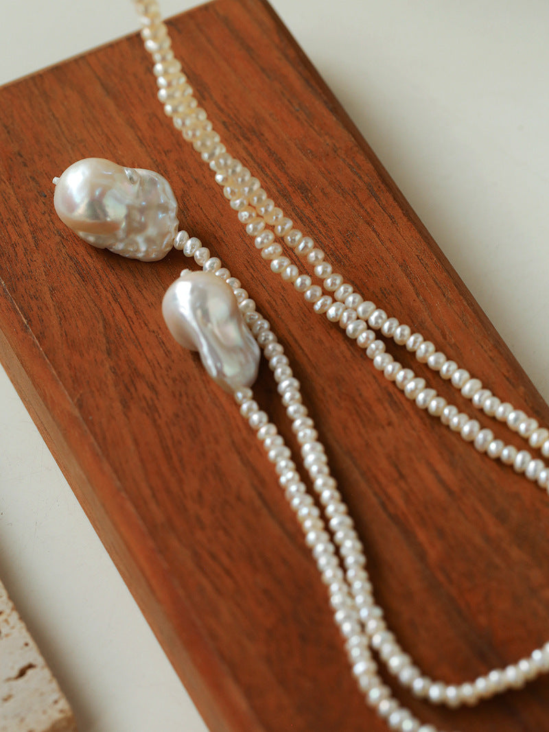 Baroque Pearl Strand Long Necklace