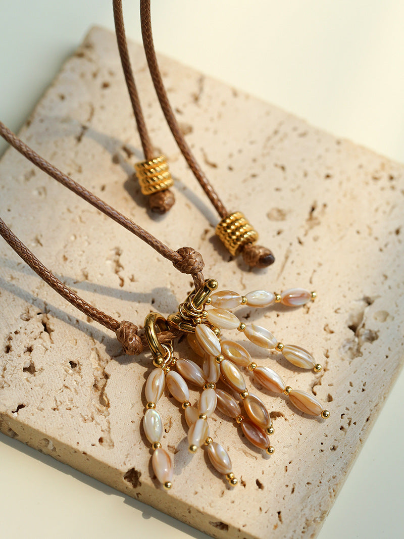 Handwoven Shell Beaded Necklace