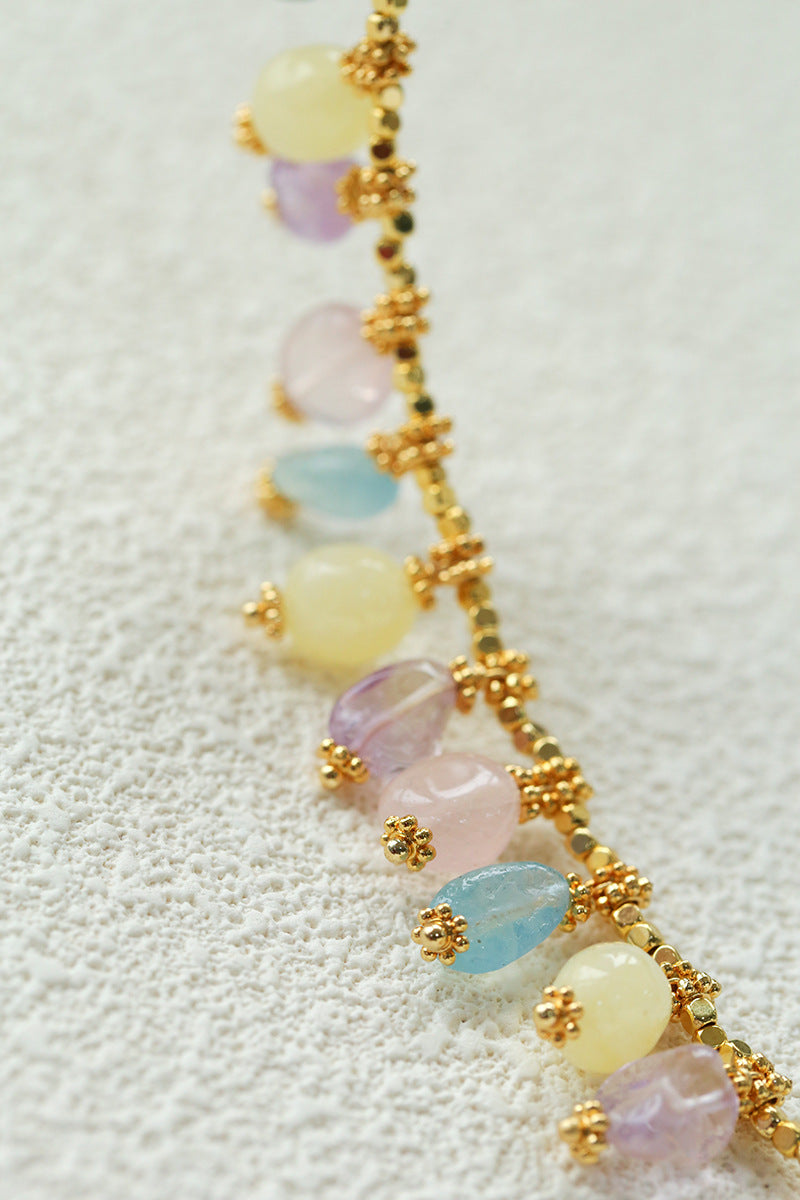 Aurora Bloom Crystal Pendant Necklace