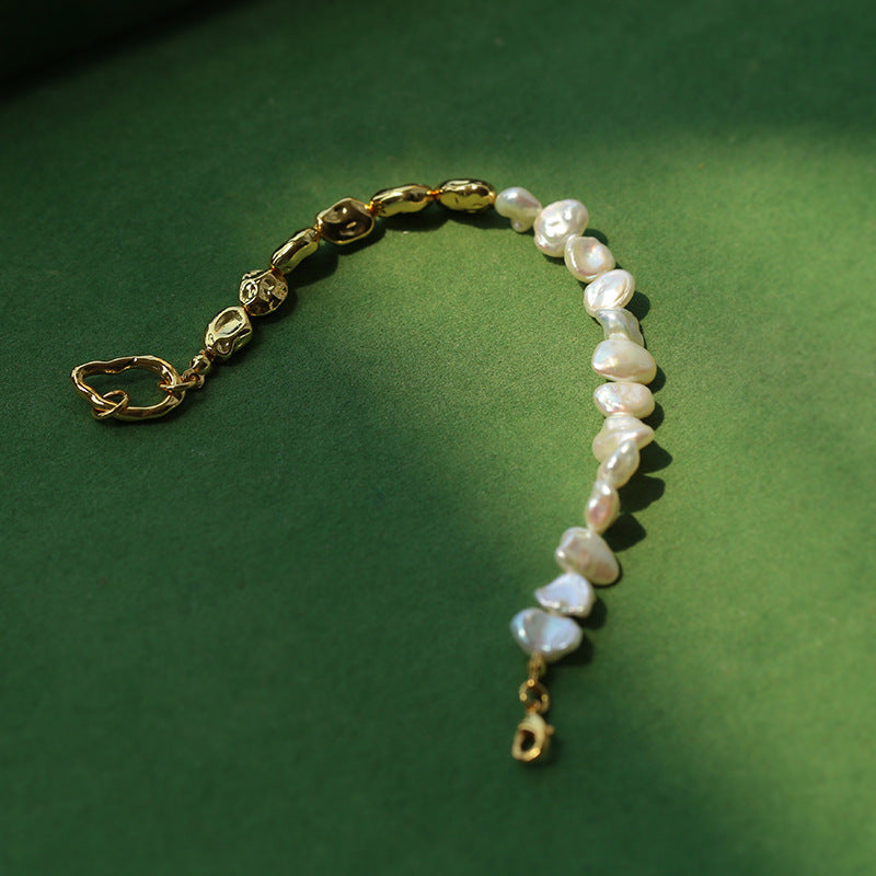 Petal Link Baroque Pearl Bracelet