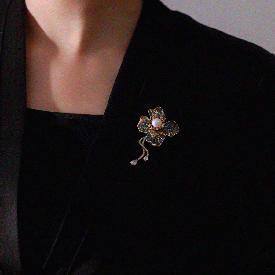 Bauhinia Enamel Bloom Brooch