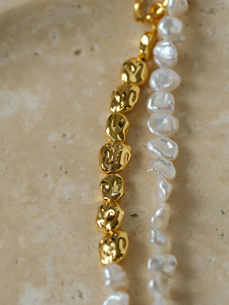 Petal Link Baroque Pearl Necklace