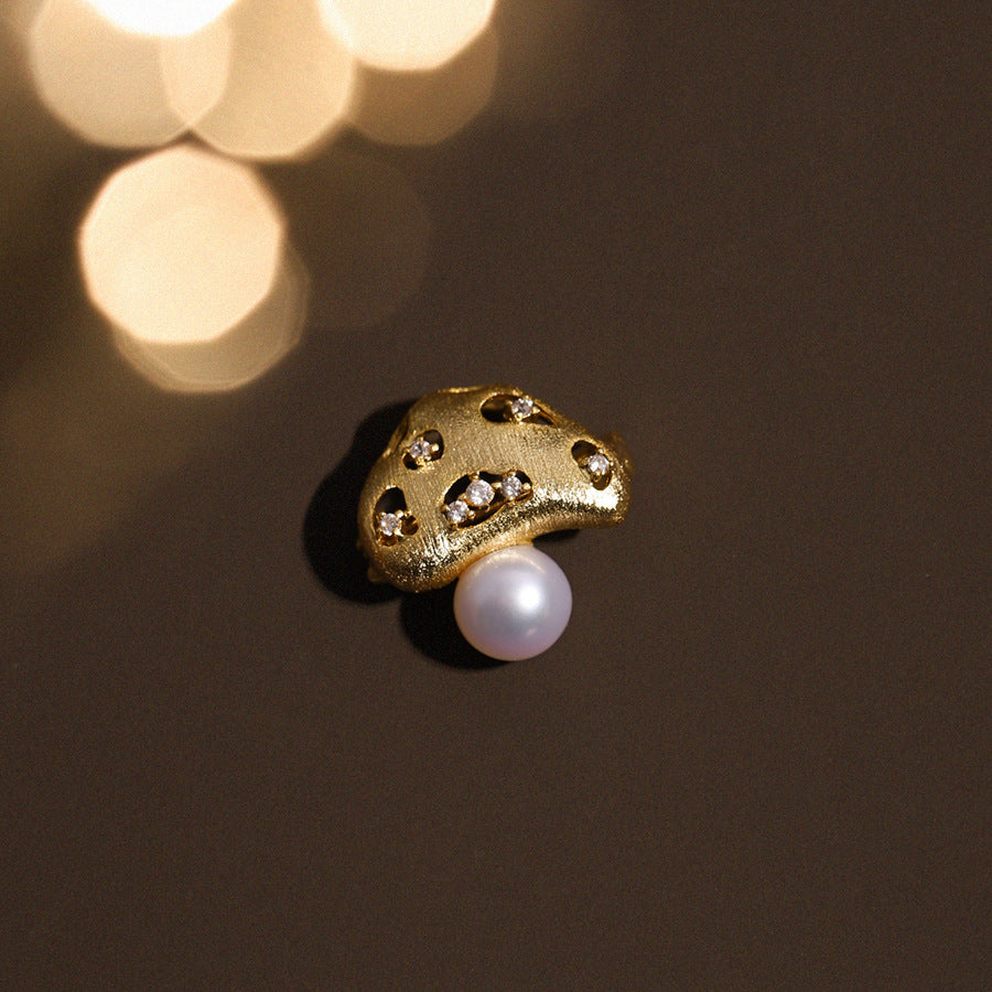 Mini Mushroom Brooch