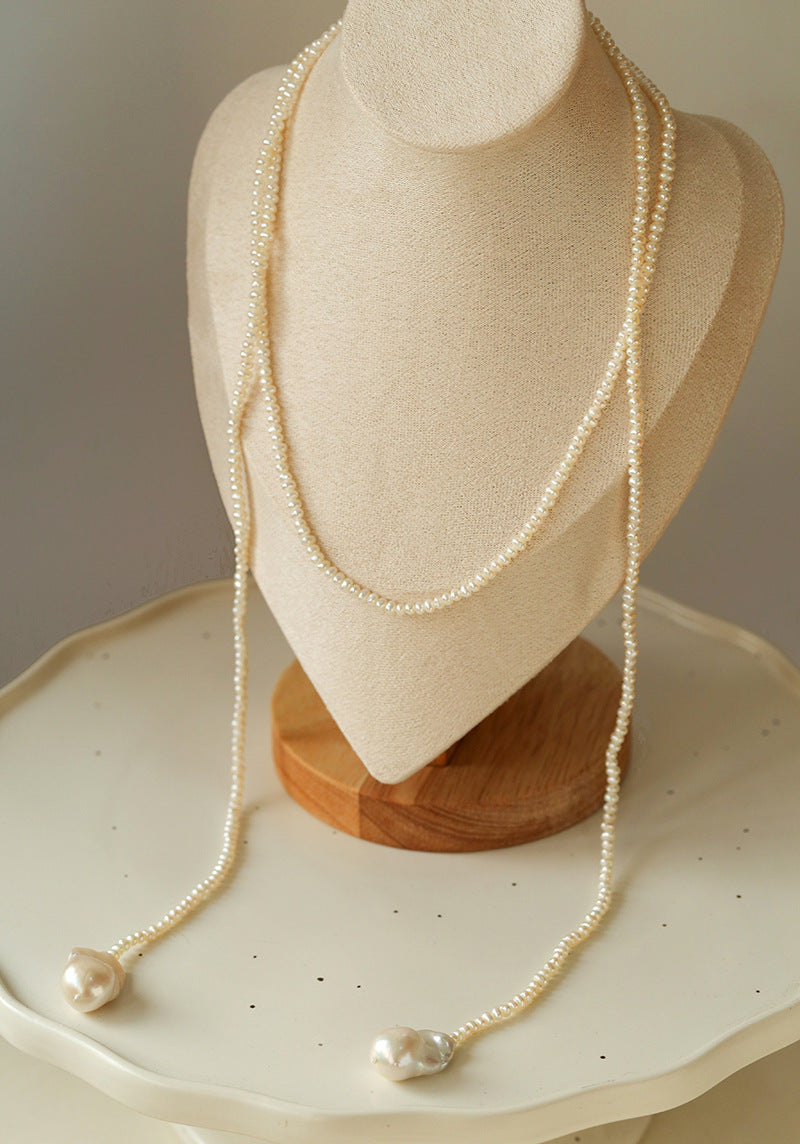 Baroque Pearl Strand Long Necklace