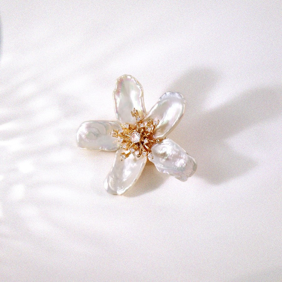 Baroque Blossom Pearl Brooch
