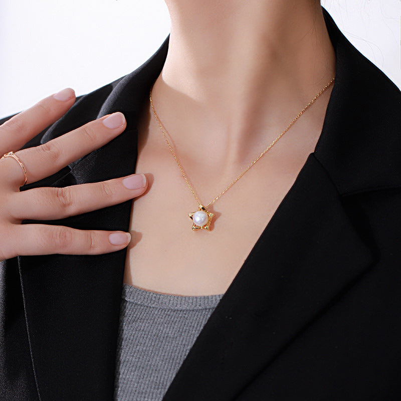 Starlight Pearl Pendant Necklace