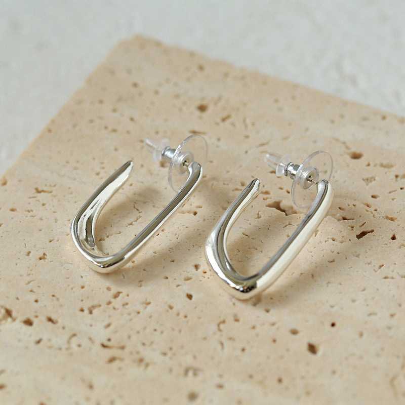 Sculpted Curve Hoop Earrings