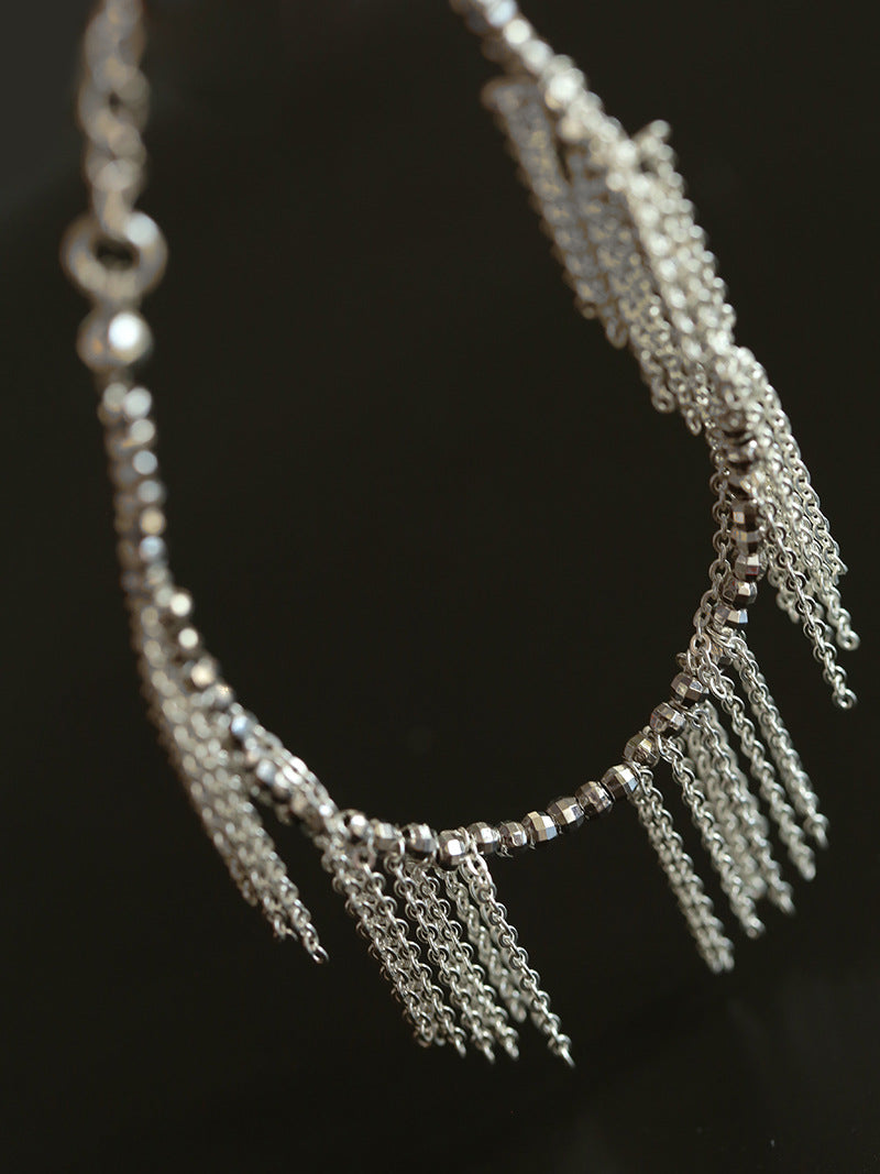 Silver Tassel Chain Bracelet