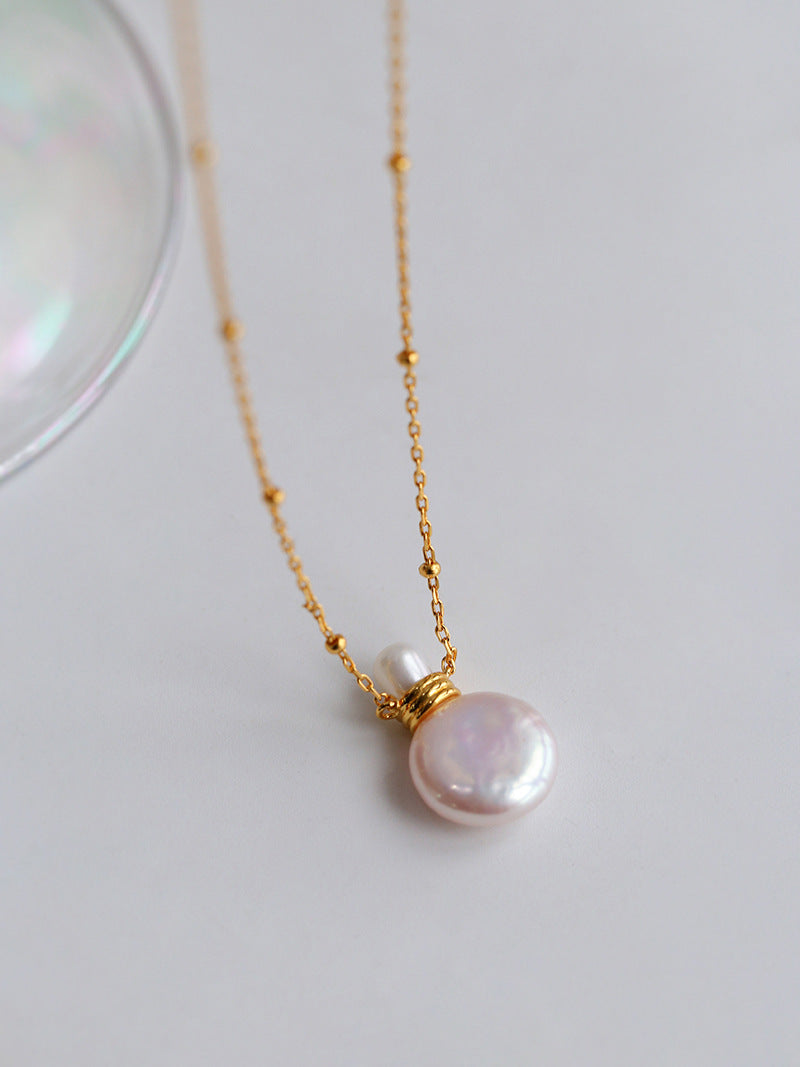 Baroque Pearl Perfume Pendant Necklace