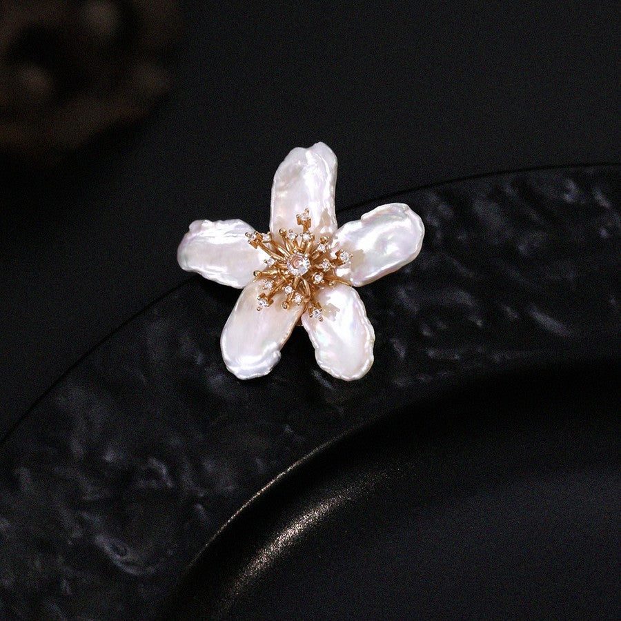 Baroque Blossom Pearl Brooch