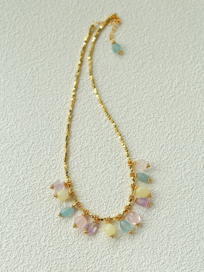 Aurora Bloom Crystal Pendant Necklace