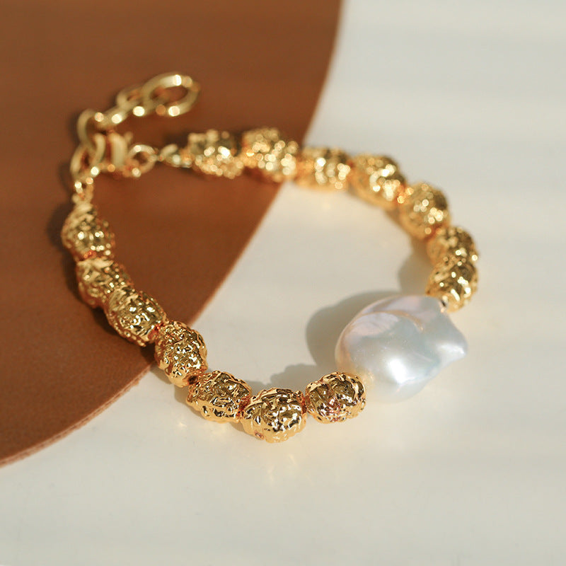 Statement Large Baroque Pearl Bracelet