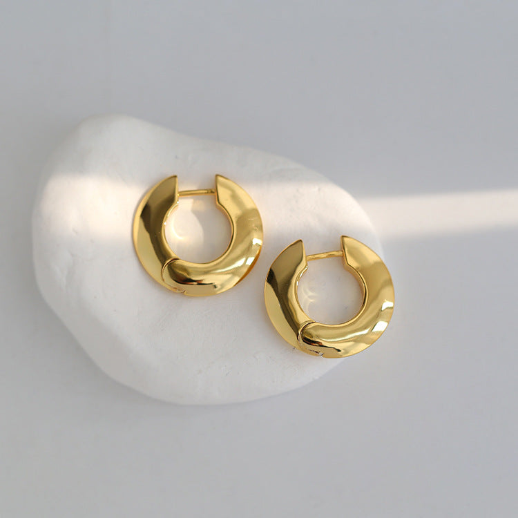 Sculpted Shine Chunky Hoop Earrings