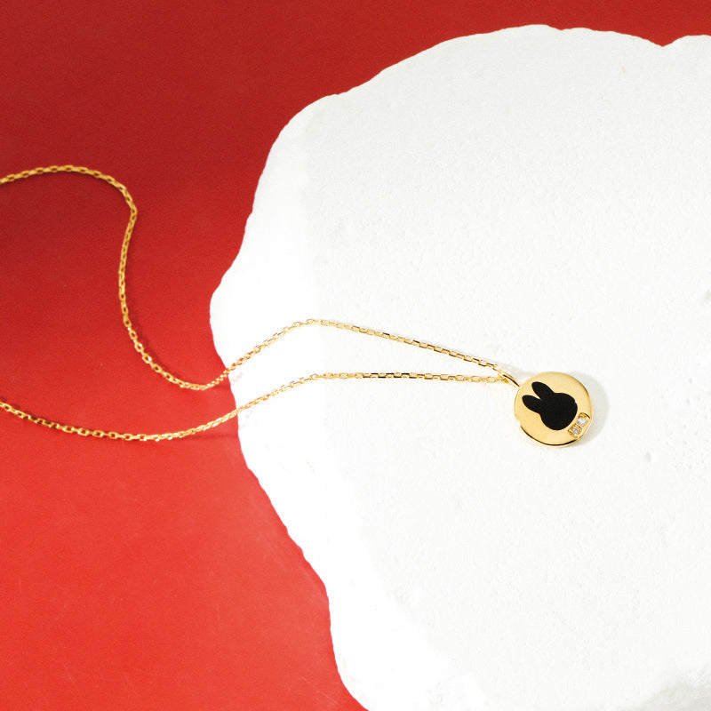 Lucky Bunny Medallion Necklace