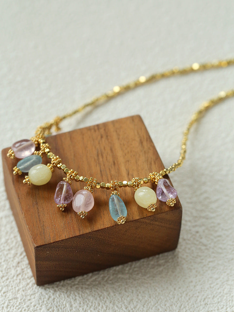 Aurora Bloom Crystal Pendant Necklace