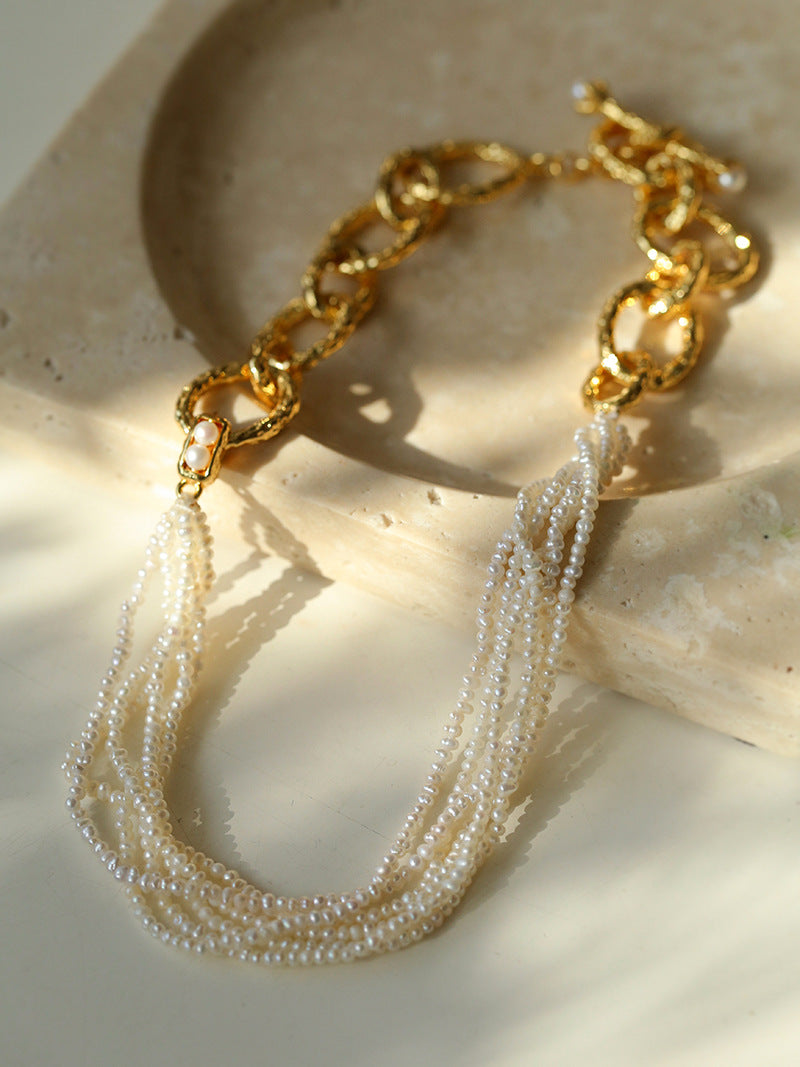 Gilded Grace Pearl Choker
