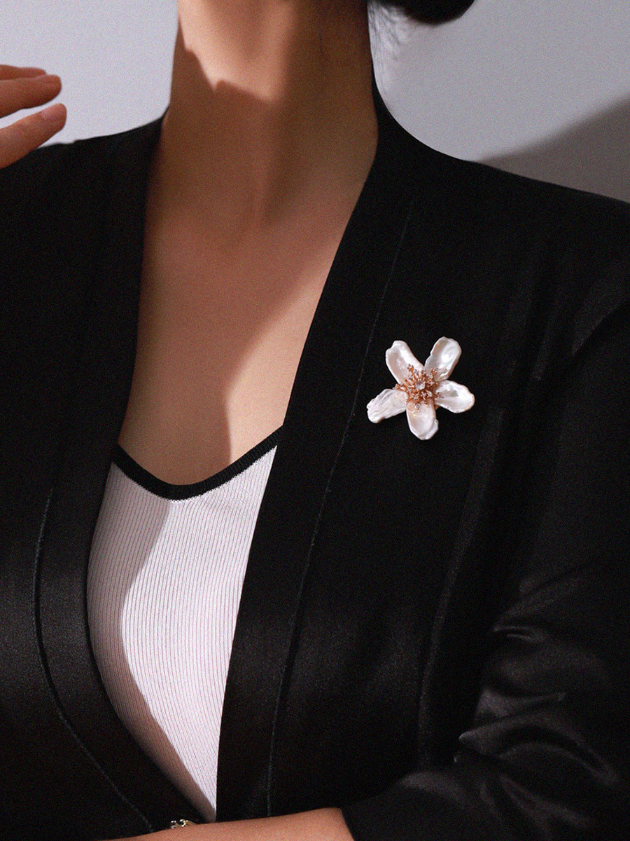 Baroque Blossom Pearl Brooch