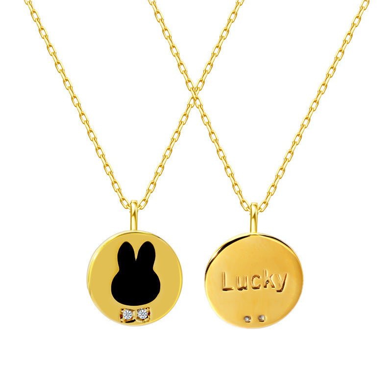 Lucky Bunny Medallion Necklace