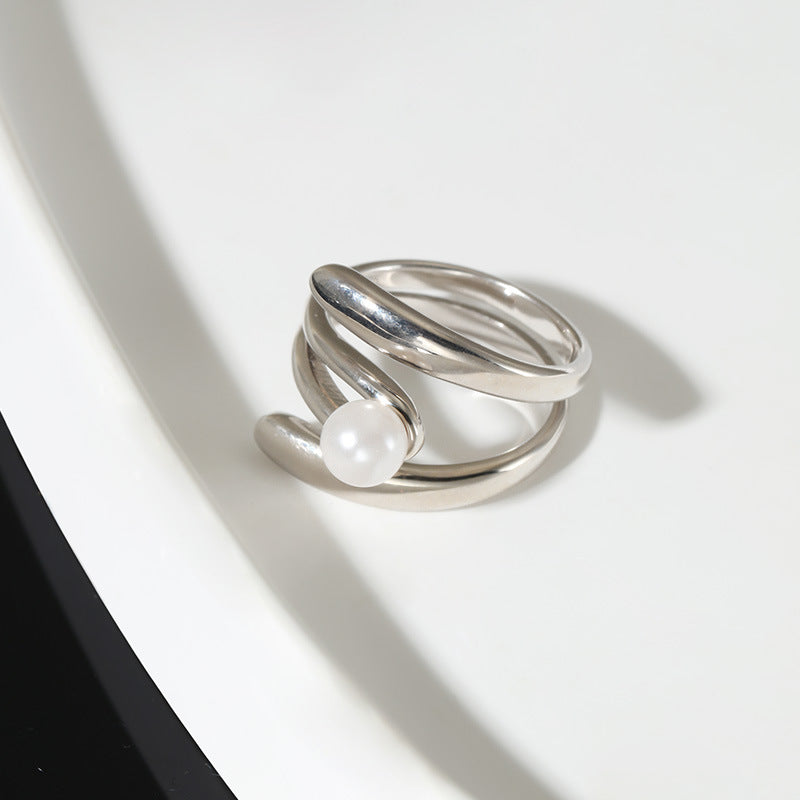 Luna Spiral Adjustable Ring