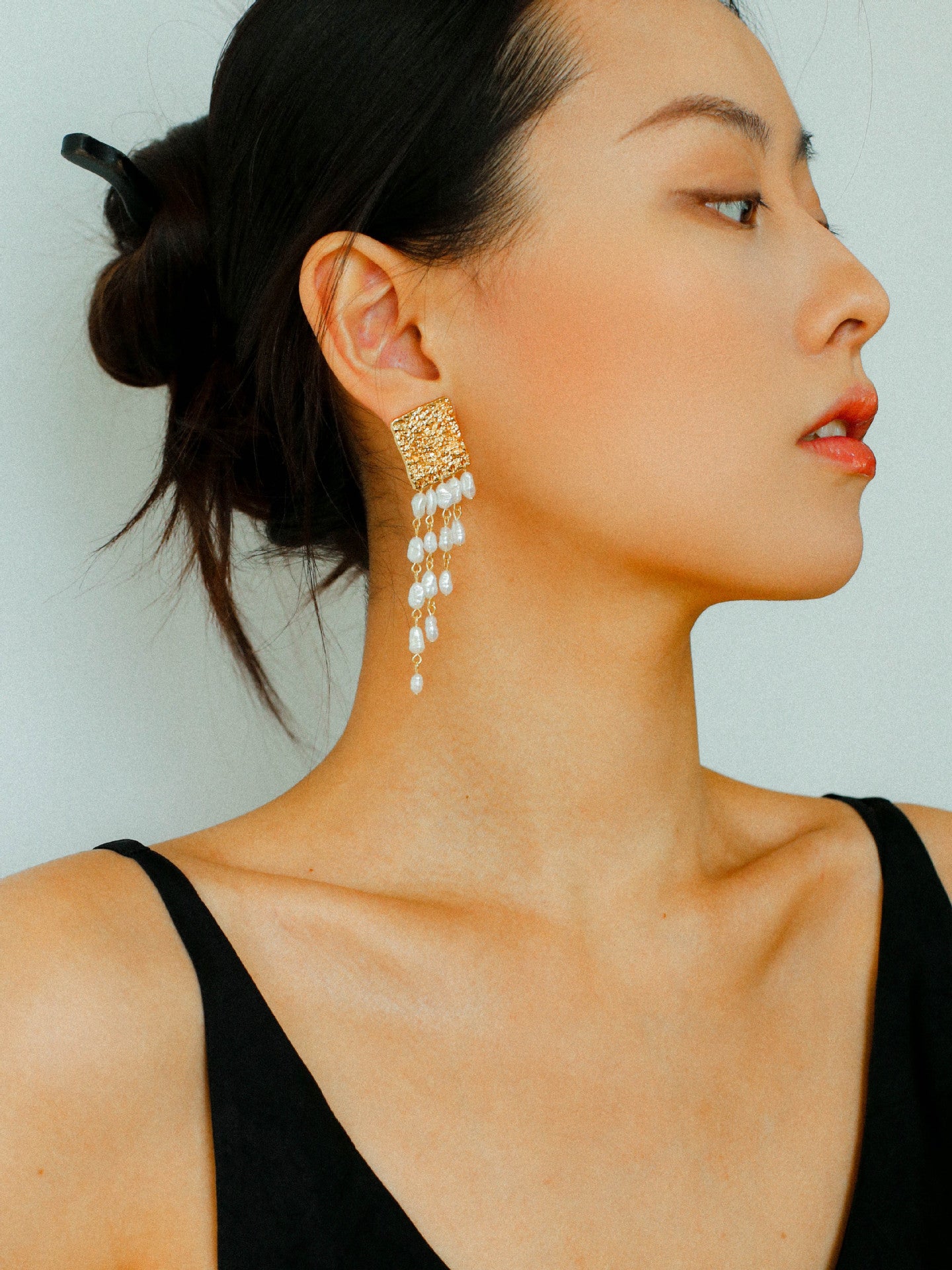 Molten Grace Pearl Tassel Earrings