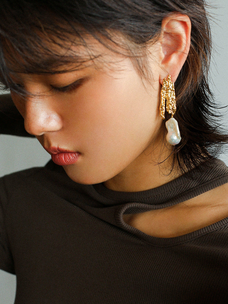 Lava Muse Baroque Pearl Earrings