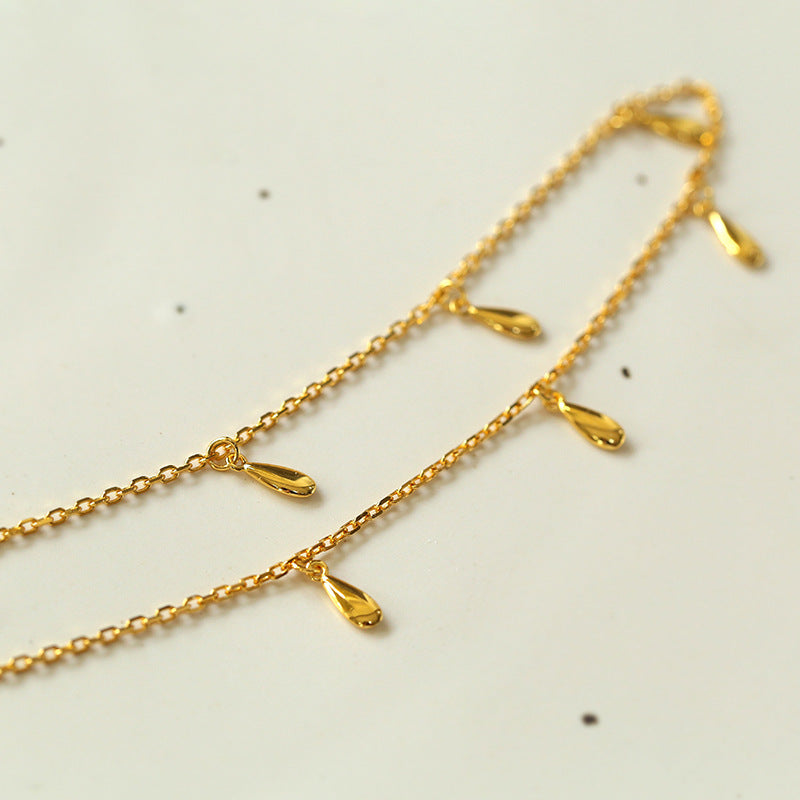 Teardrop Charm Chain Choker