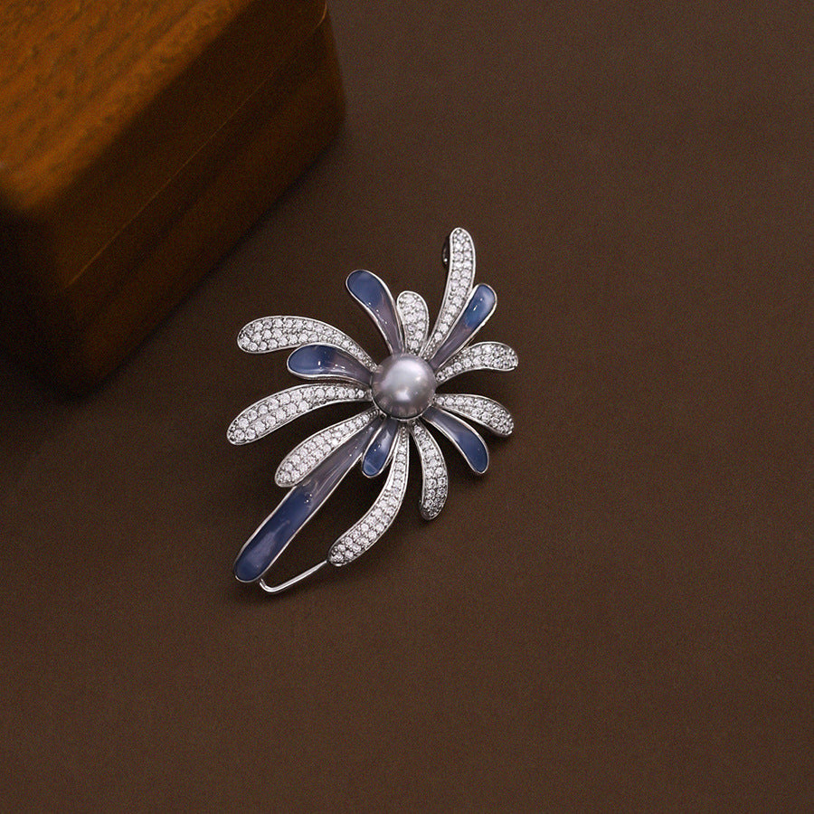 Gradient Firework Pearl Brooch