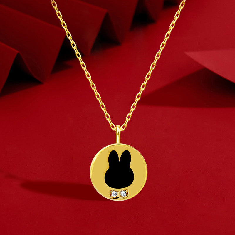 Lucky Bunny Medallion Necklace