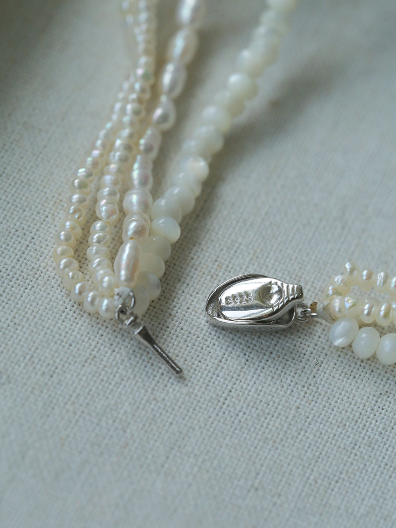 Baroque Charm Multi Strand Pearl Necklace