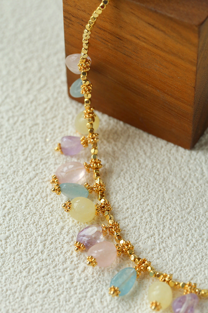 Aurora Bloom Crystal Pendant Necklace