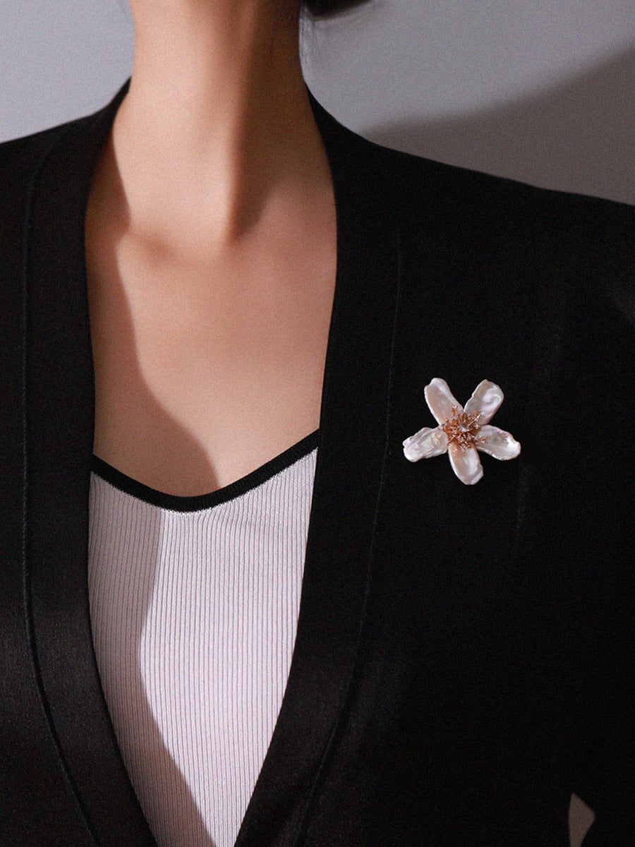 Baroque Blossom Pearl Brooch