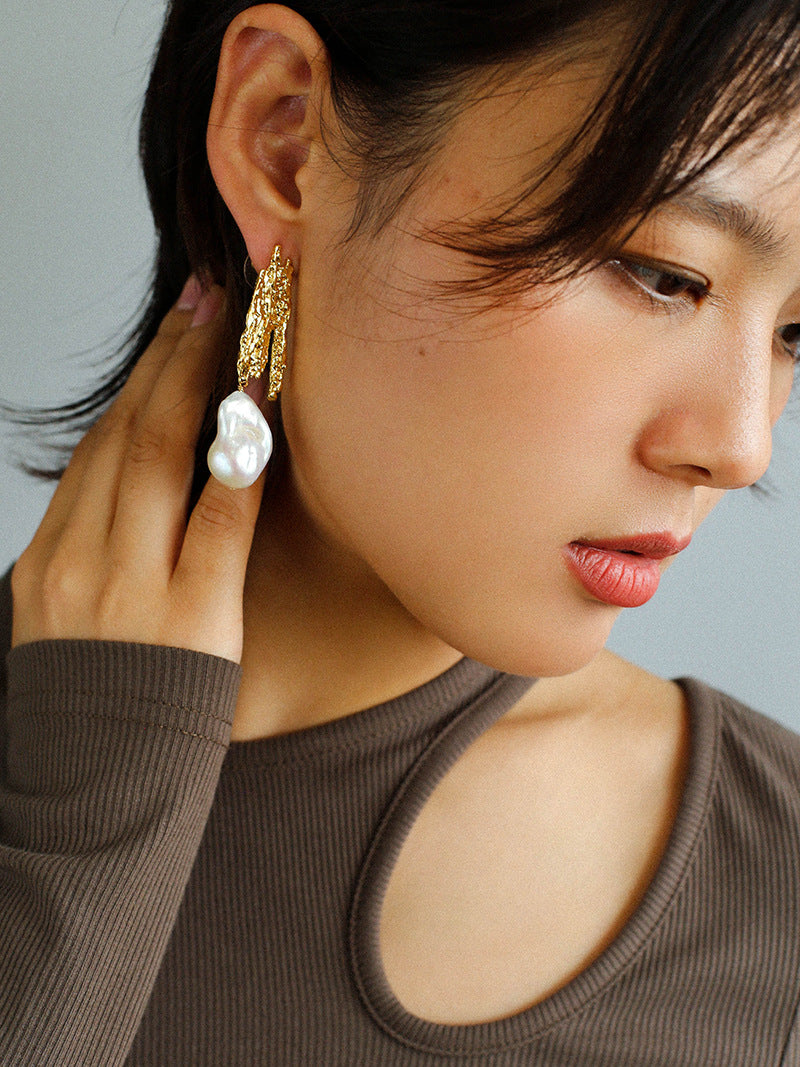 Lava Muse Baroque Pearl Earrings
