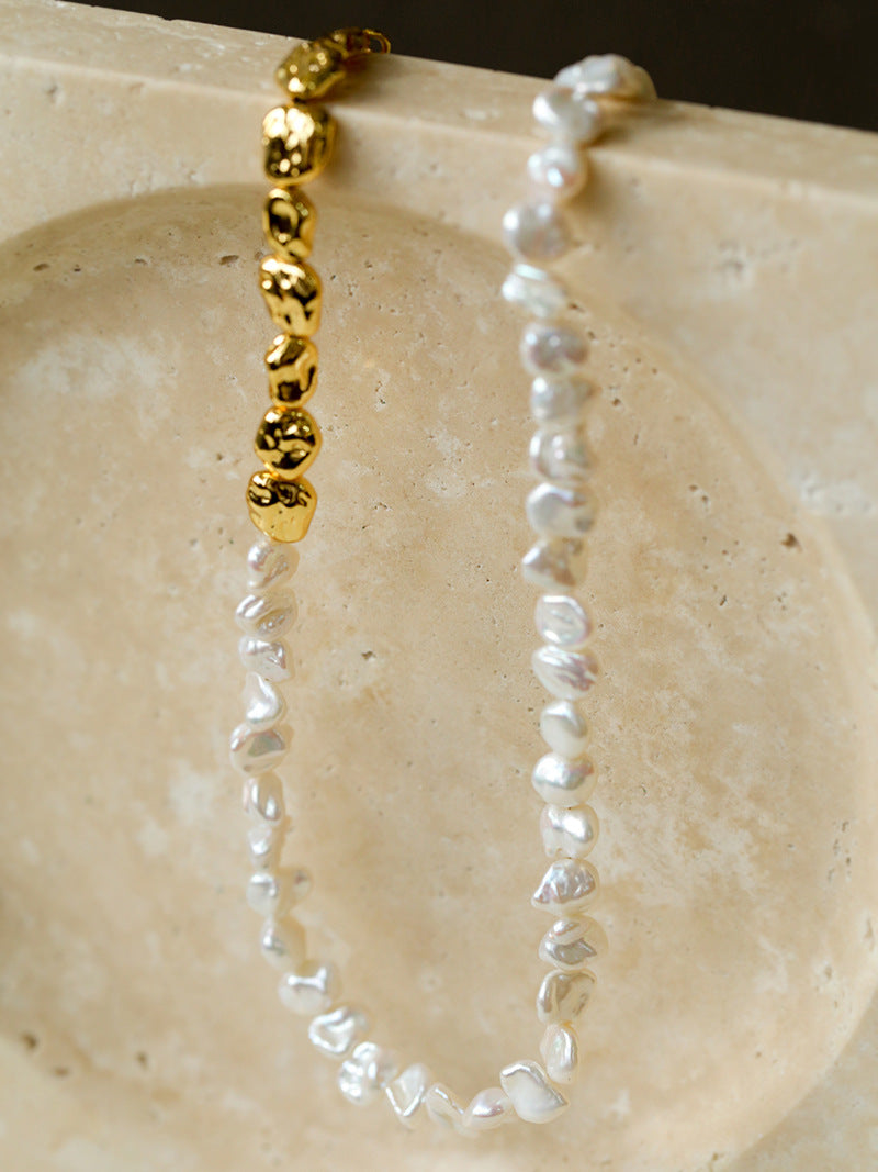 Petal Link Baroque Pearl Necklace