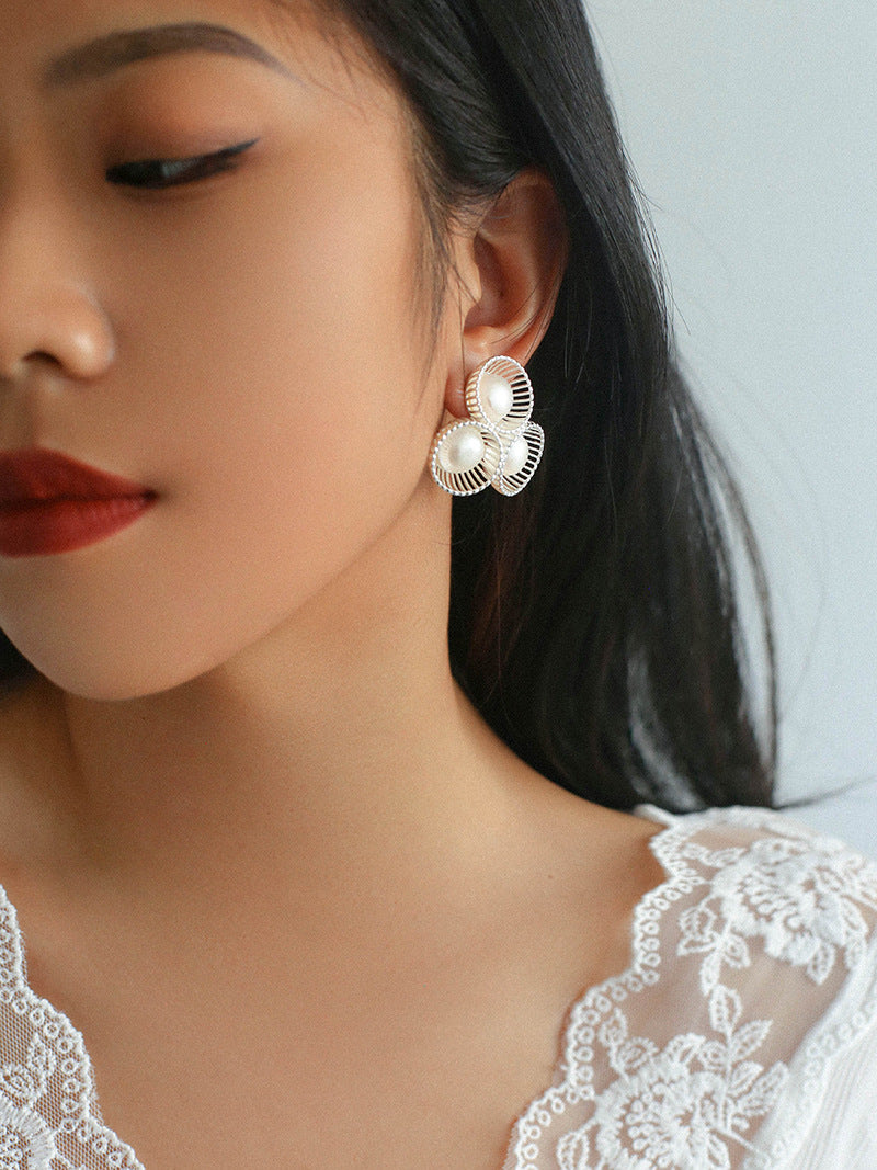 Radiant Bloom Pearl Studs