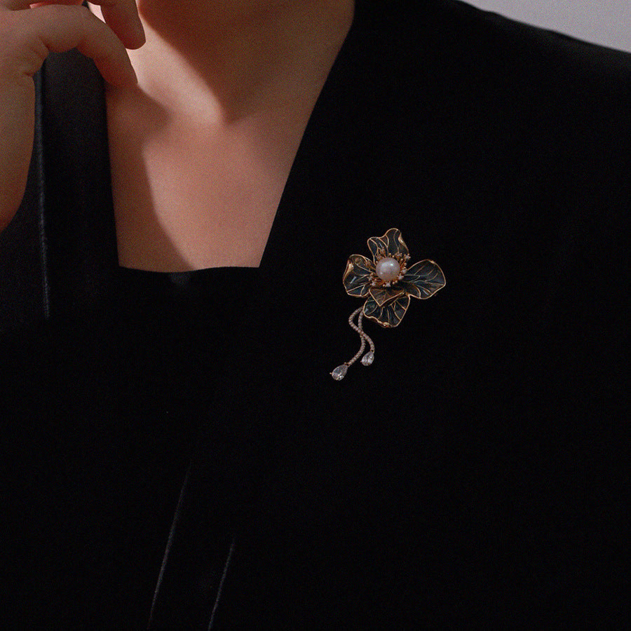 Bauhinia Enamel Bloom Brooch