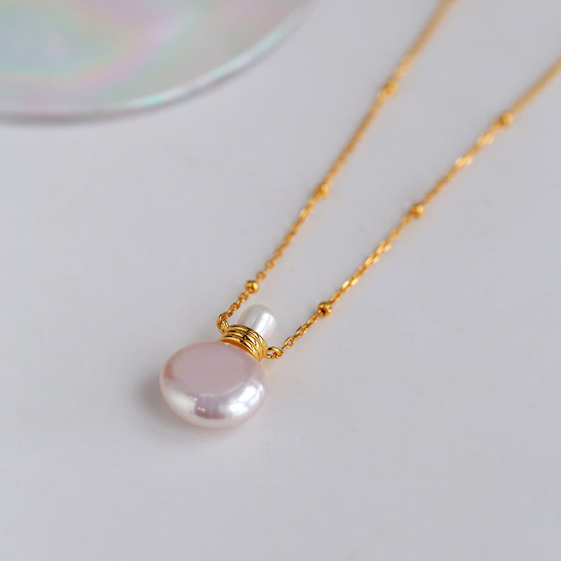 Baroque Pearl Perfume Pendant Necklace
