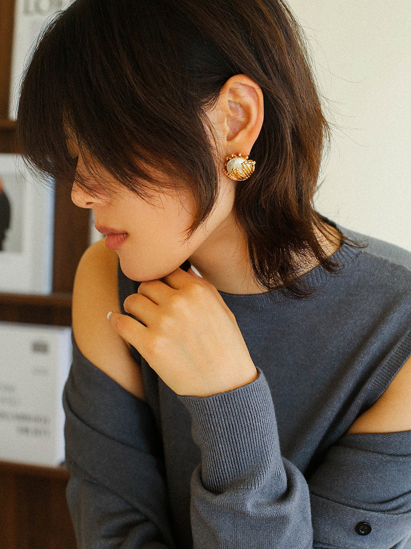 Bloom Pearl Studs