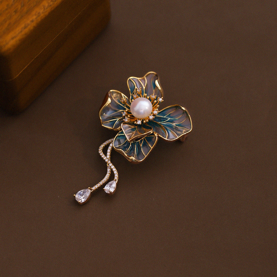 Bauhinia Enamel Bloom Brooch