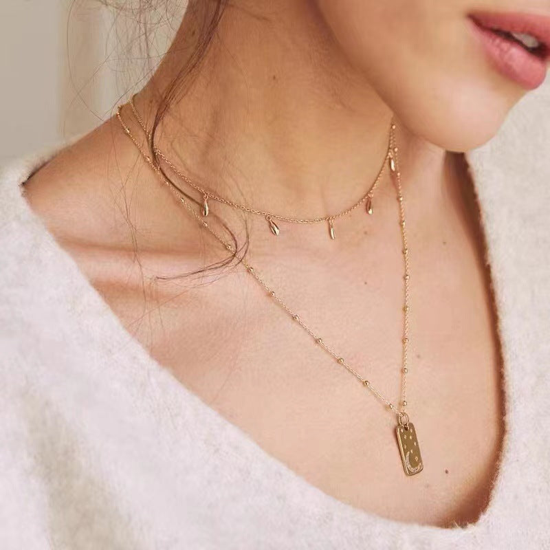 Teardrop Charm Chain Choker