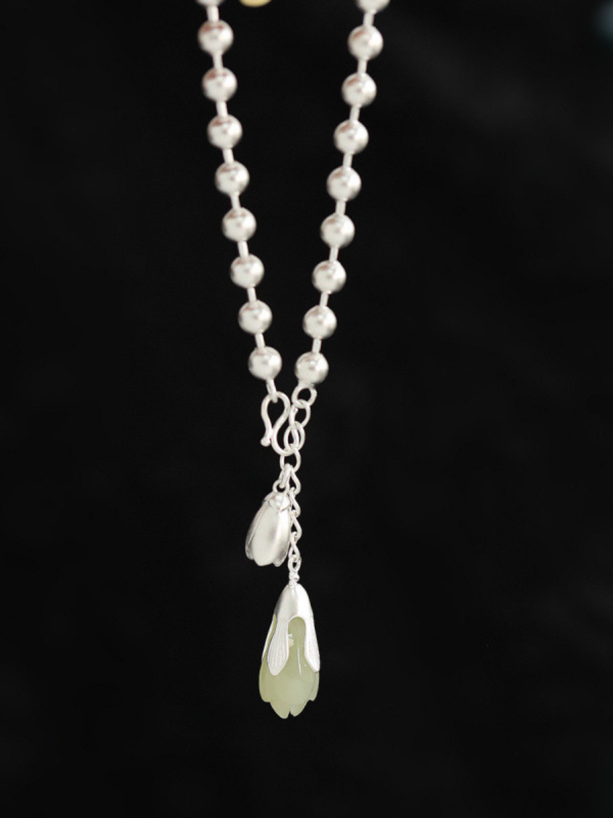 Jade Blossom Sterling Bracelet