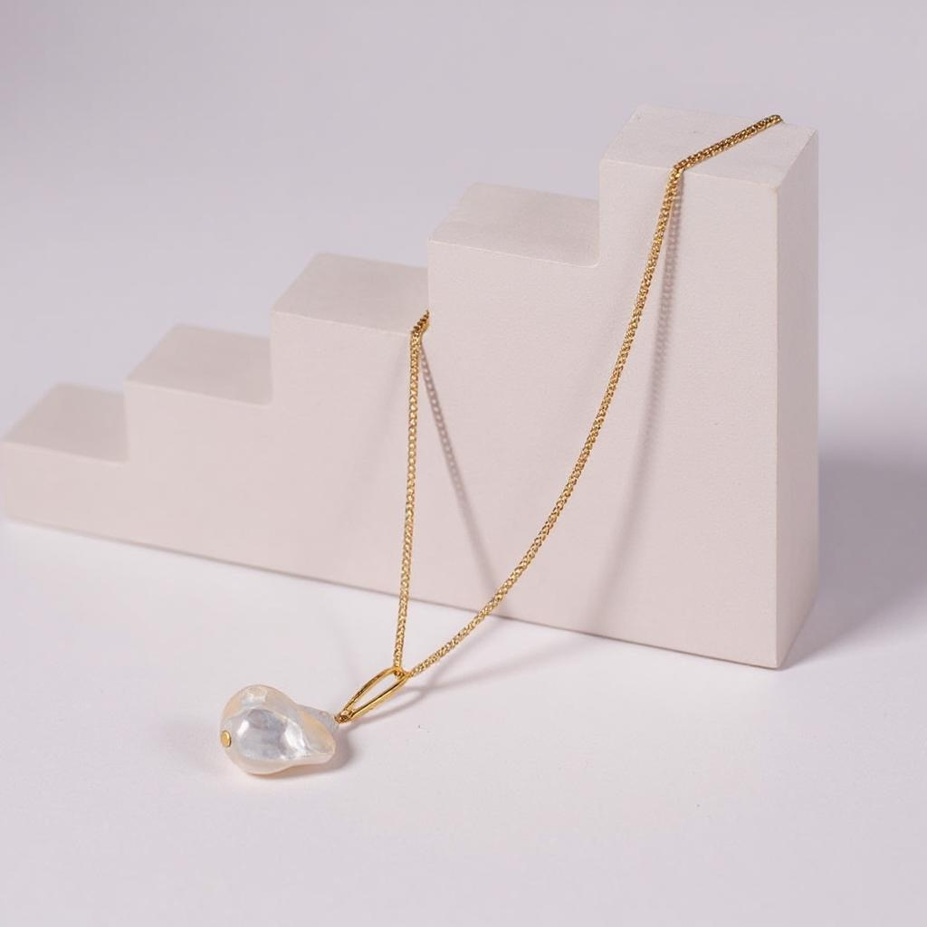 Bold Baroque Pearl Pendant Necklace