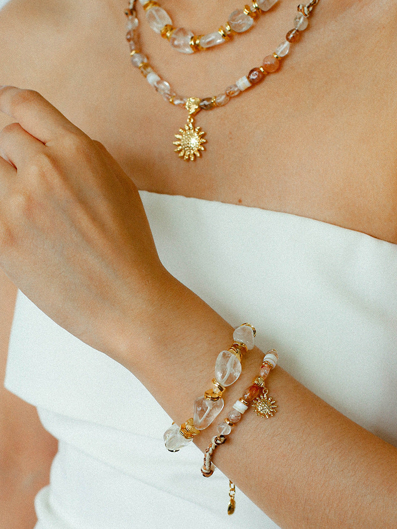 Sunstone Strands Woven Bracelet
