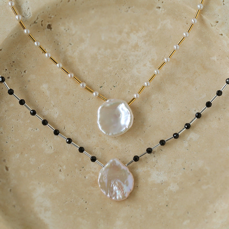 Luna Petal Baroque Pearl Choker