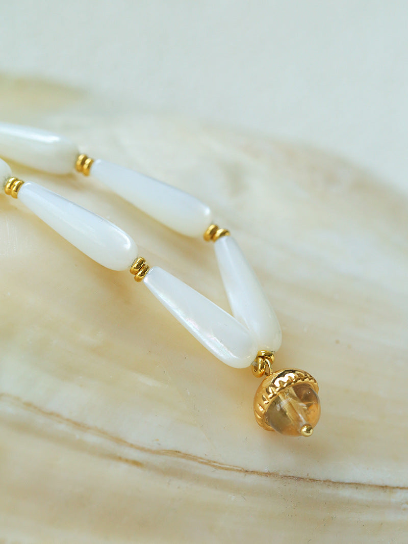 Summer Shell Acorn Charm Bracelet